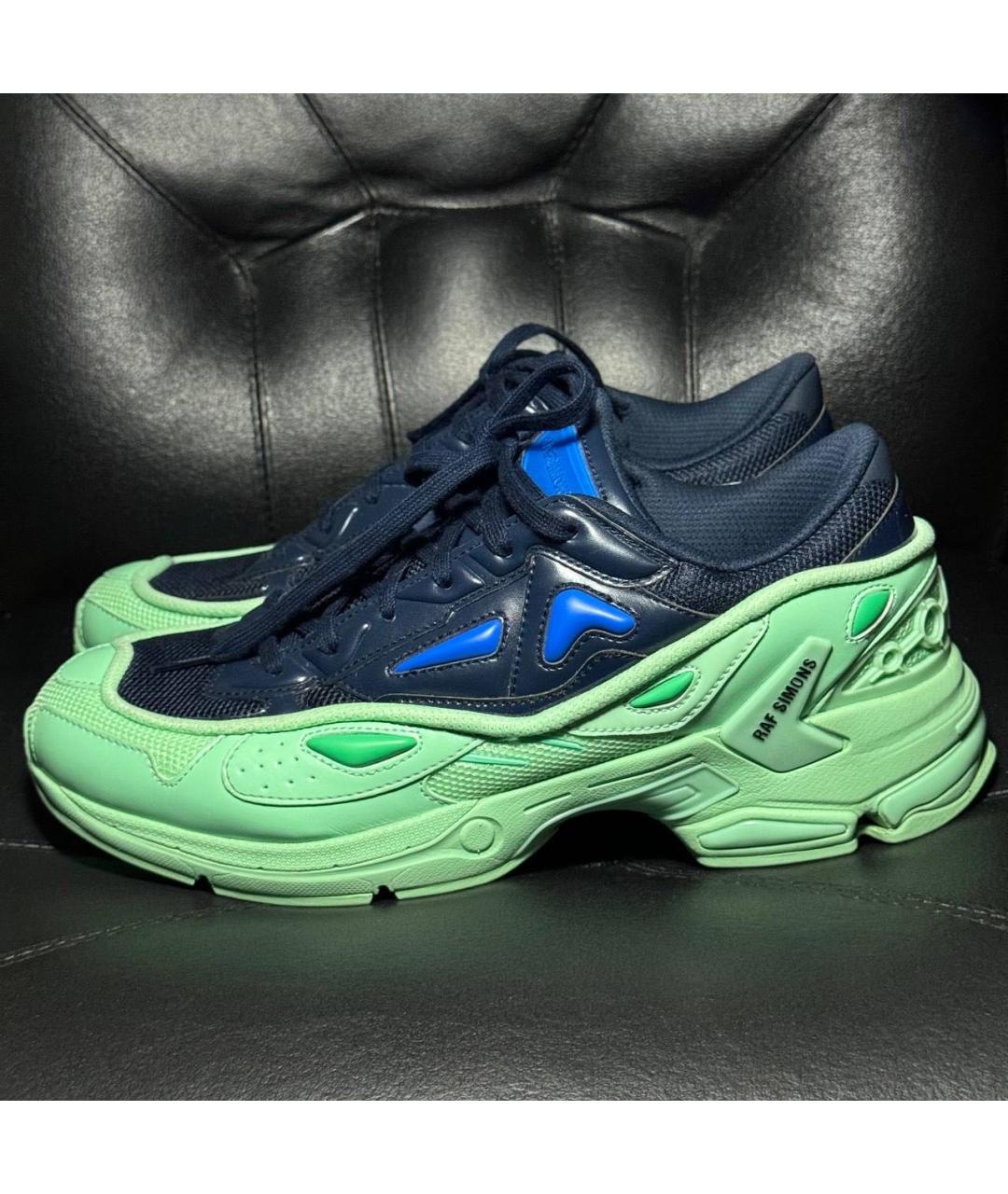 RAF SIMONS Зеленые текстильные низкие кроссовки / кеды, фото 3