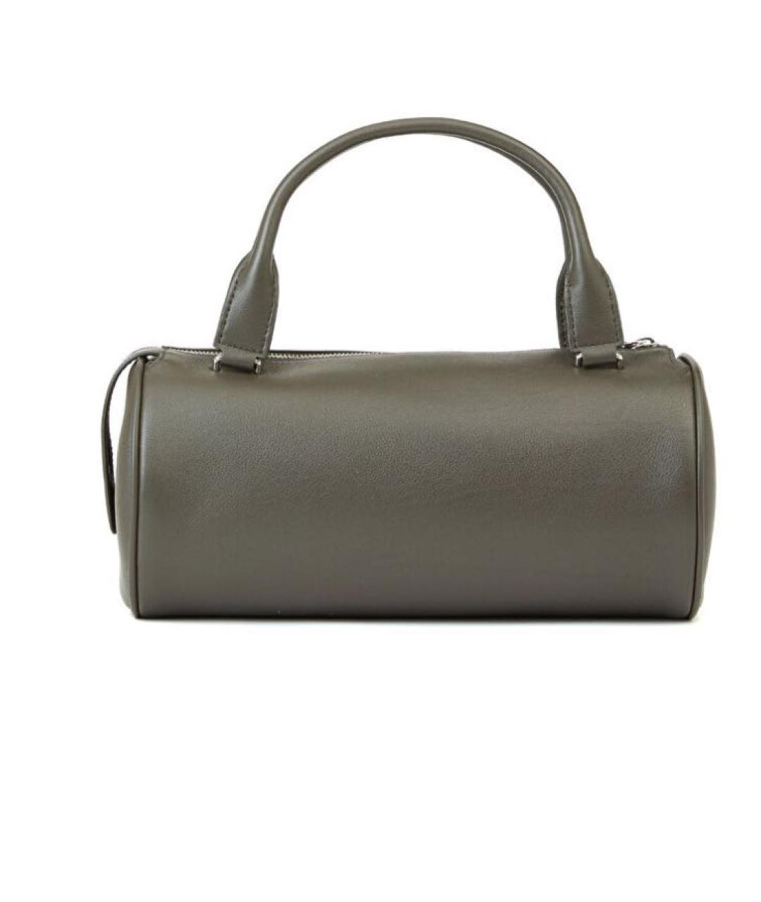 THE ROW Хаки кожаная сумка с короткими ручками, фото 3