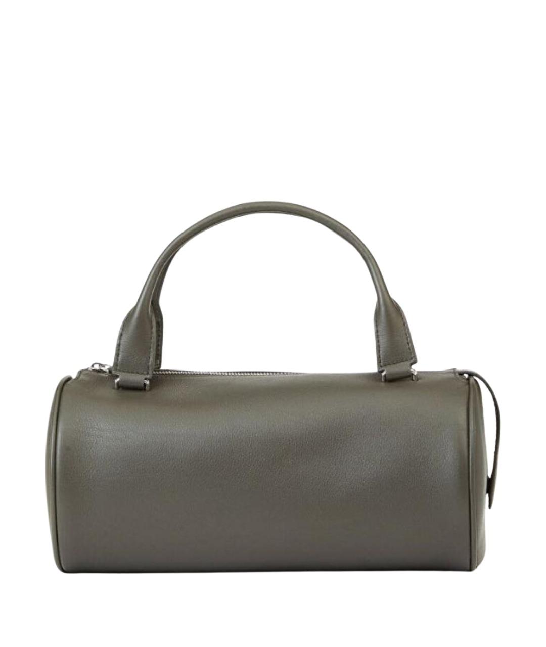 THE ROW Хаки кожаная сумка с короткими ручками, фото 1