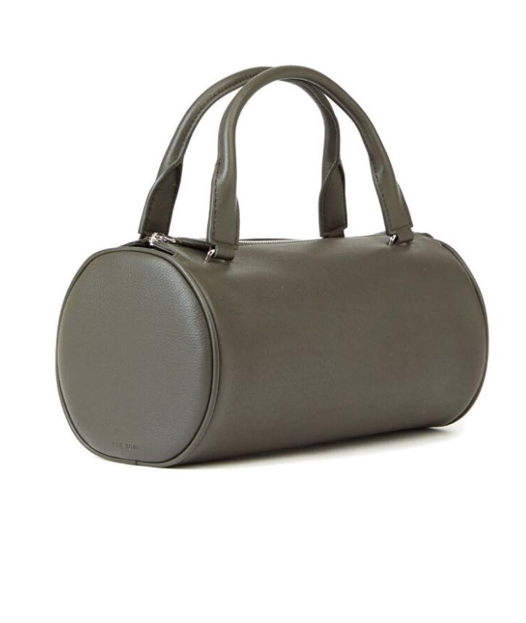 THE ROW Хаки кожаная сумка с короткими ручками, фото 2