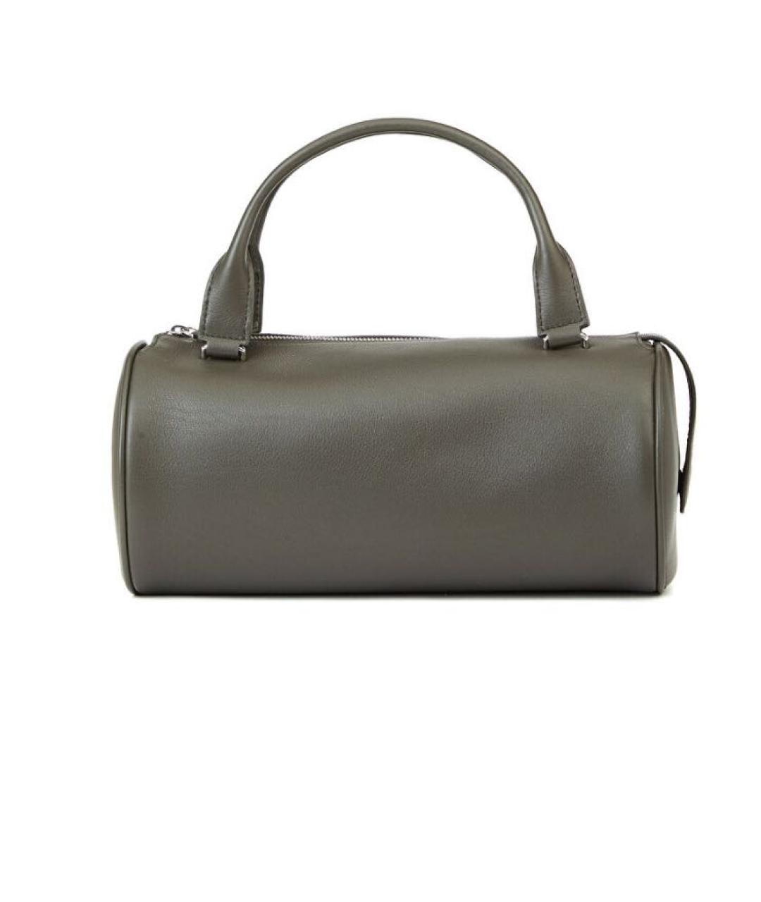 THE ROW Хаки кожаная сумка с короткими ручками, фото 5