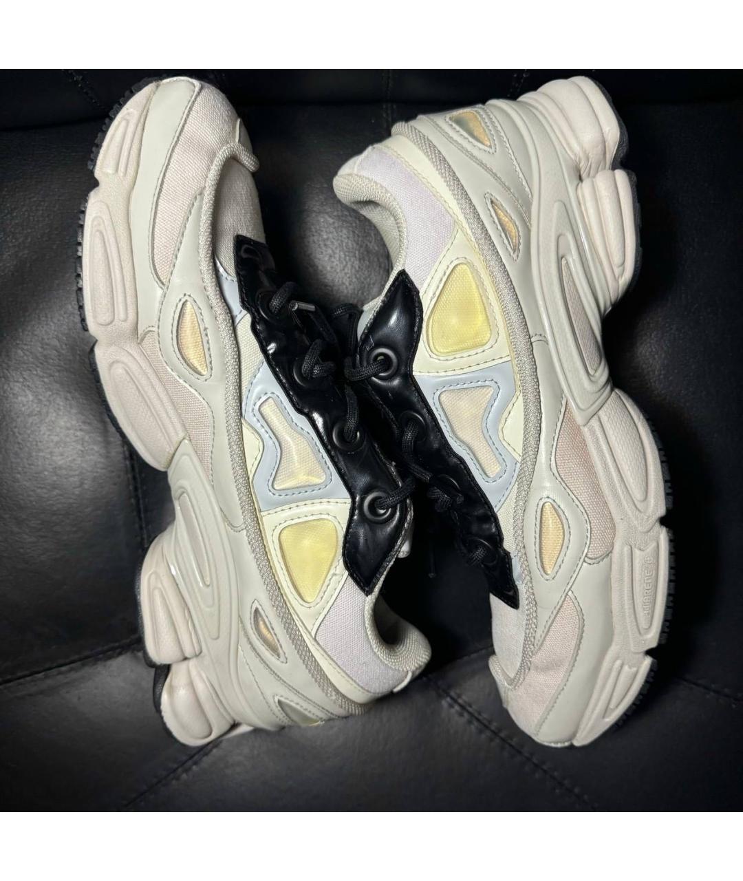 ADIDAS X RAF SIMONS Белые текстильные низкие кроссовки / кеды, фото 5