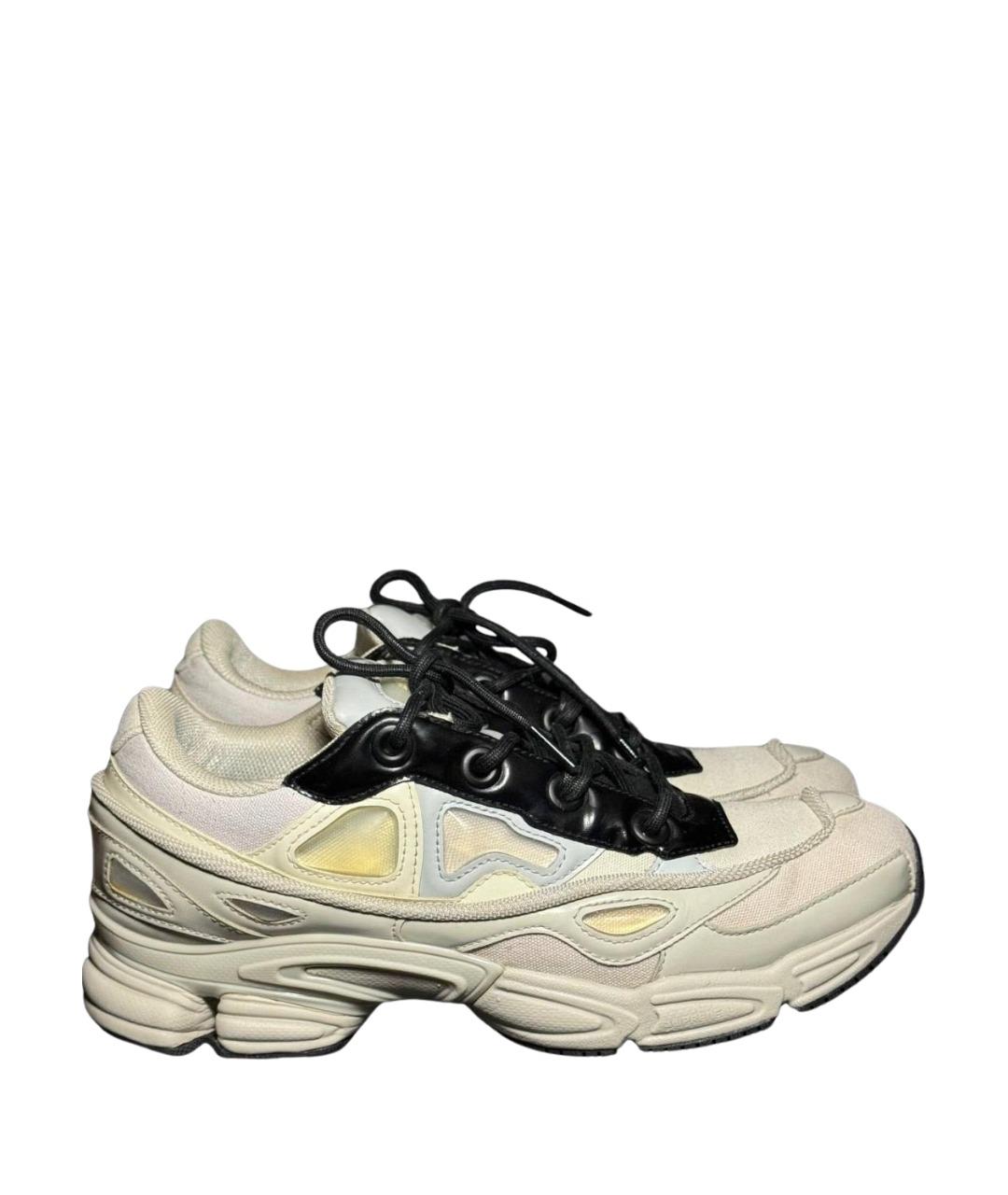 ADIDAS X RAF SIMONS Белые текстильные низкие кроссовки / кеды, фото 1