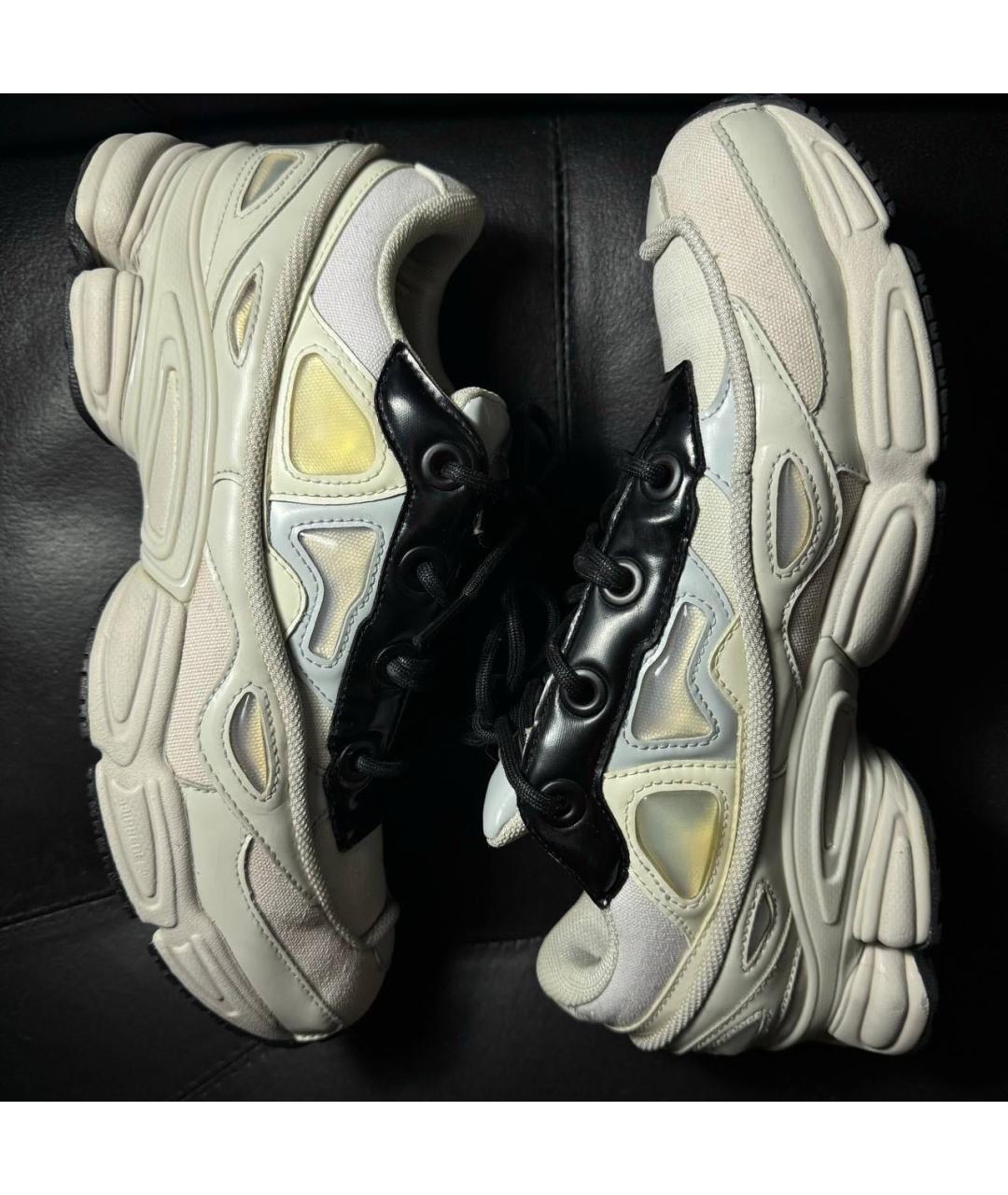 ADIDAS X RAF SIMONS Белые текстильные низкие кроссовки / кеды, фото 4