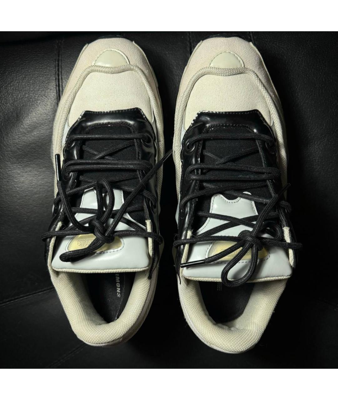 ADIDAS X RAF SIMONS Белые текстильные низкие кроссовки / кеды, фото 7