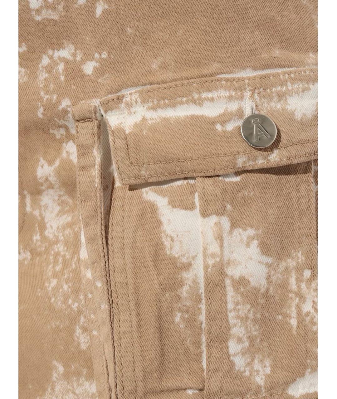 ANDREADAMO Бежевая деним юбка мини, фото 3