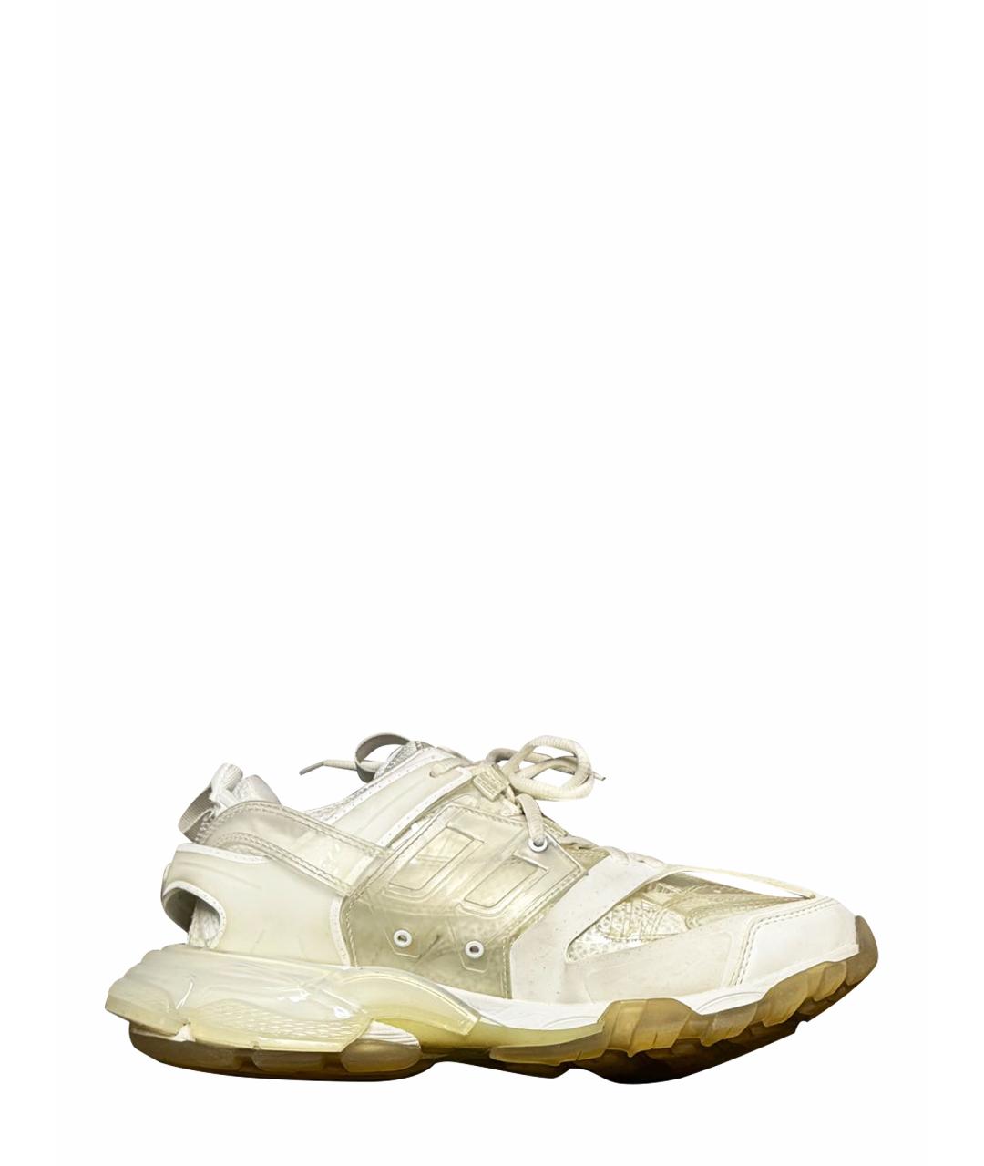 BALENCIAGA Белые текстильные низкие кроссовки / кеды, фото 1