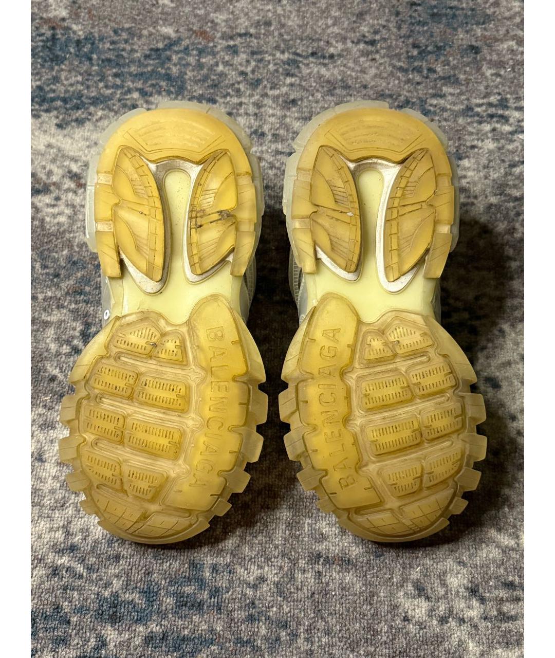 BALENCIAGA Белые текстильные низкие кроссовки / кеды, фото 6