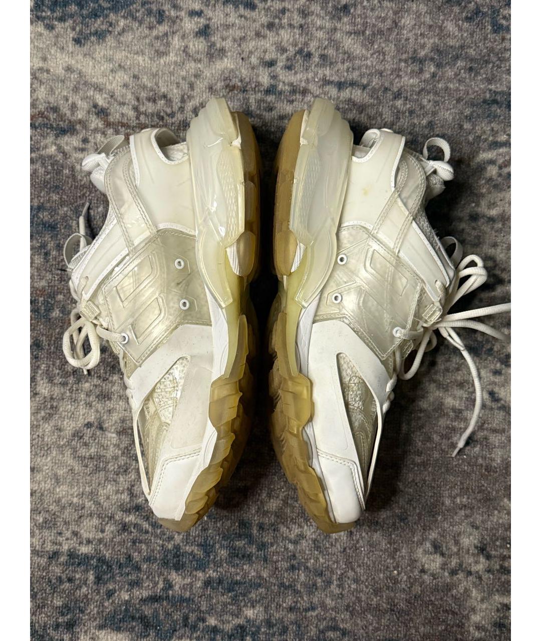 BALENCIAGA Белые текстильные низкие кроссовки / кеды, фото 7