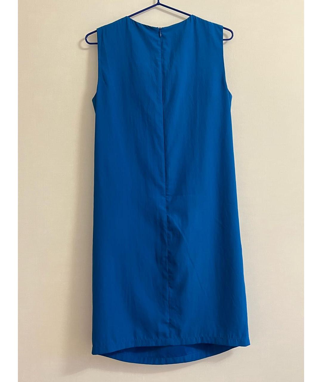 LOVE MOSCHINO Синее полиэстеровое платье, фото 4