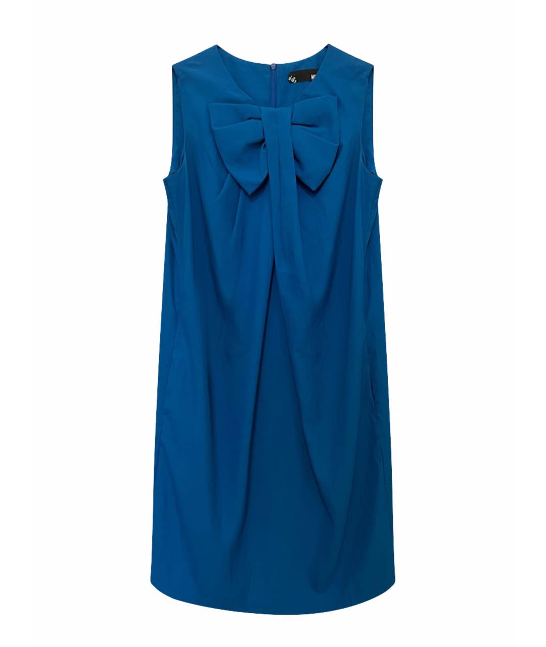 LOVE MOSCHINO Синее полиэстеровое платье, фото 1