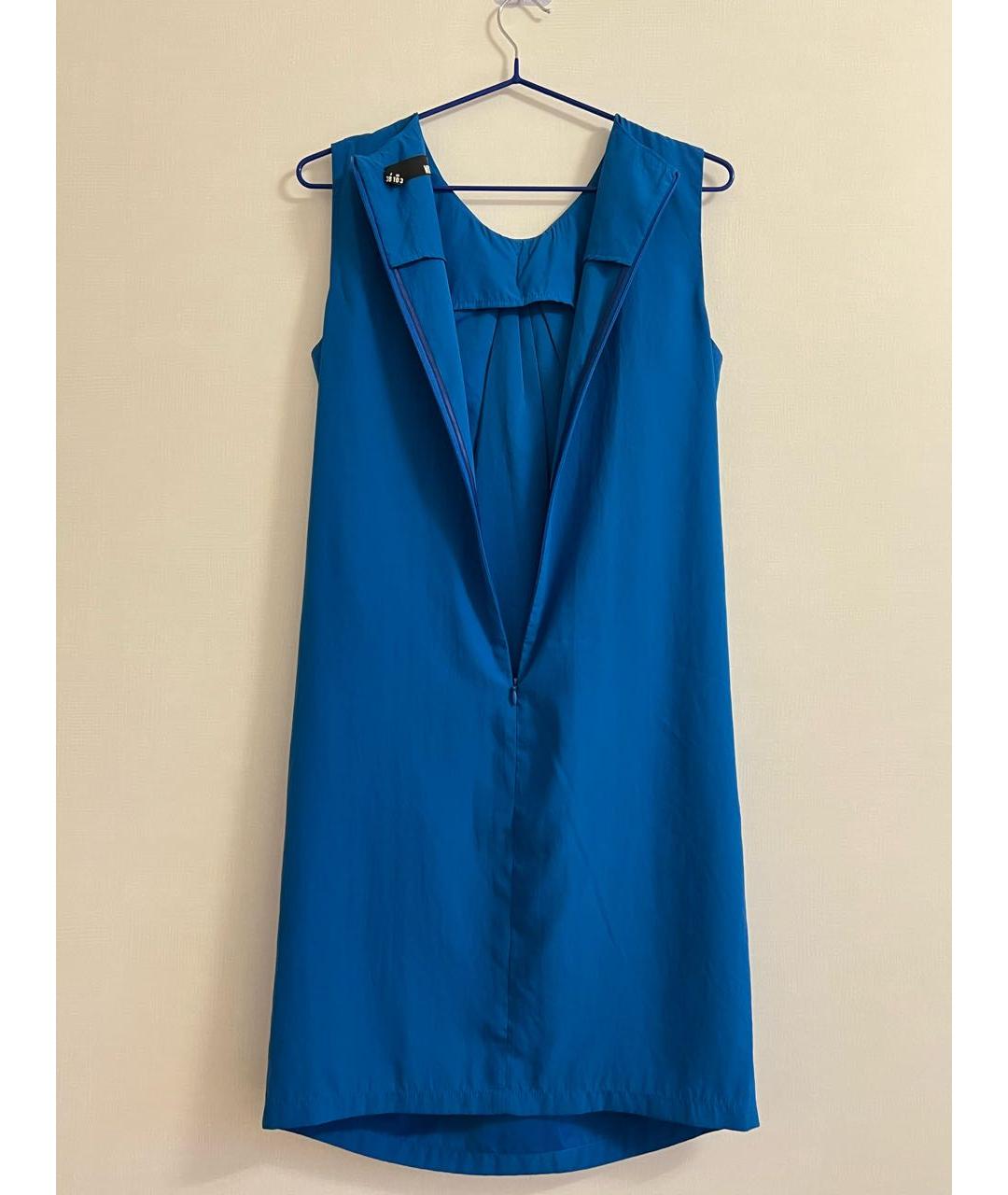 LOVE MOSCHINO Синее полиэстеровое платье, фото 3