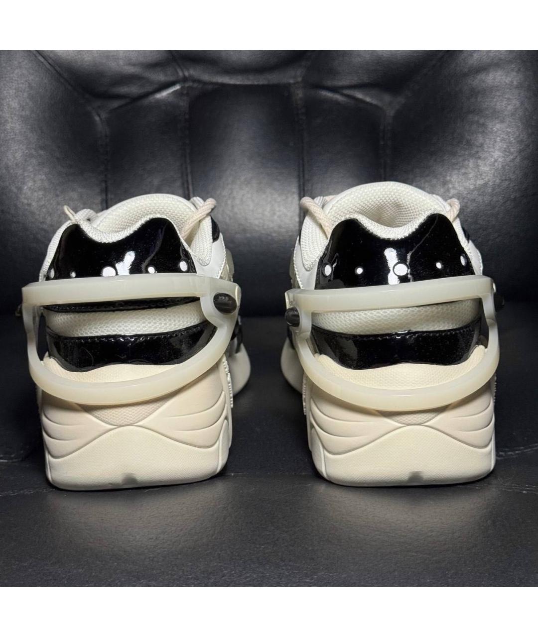 RAF SIMONS Белые текстильные низкие кроссовки / кеды, фото 2