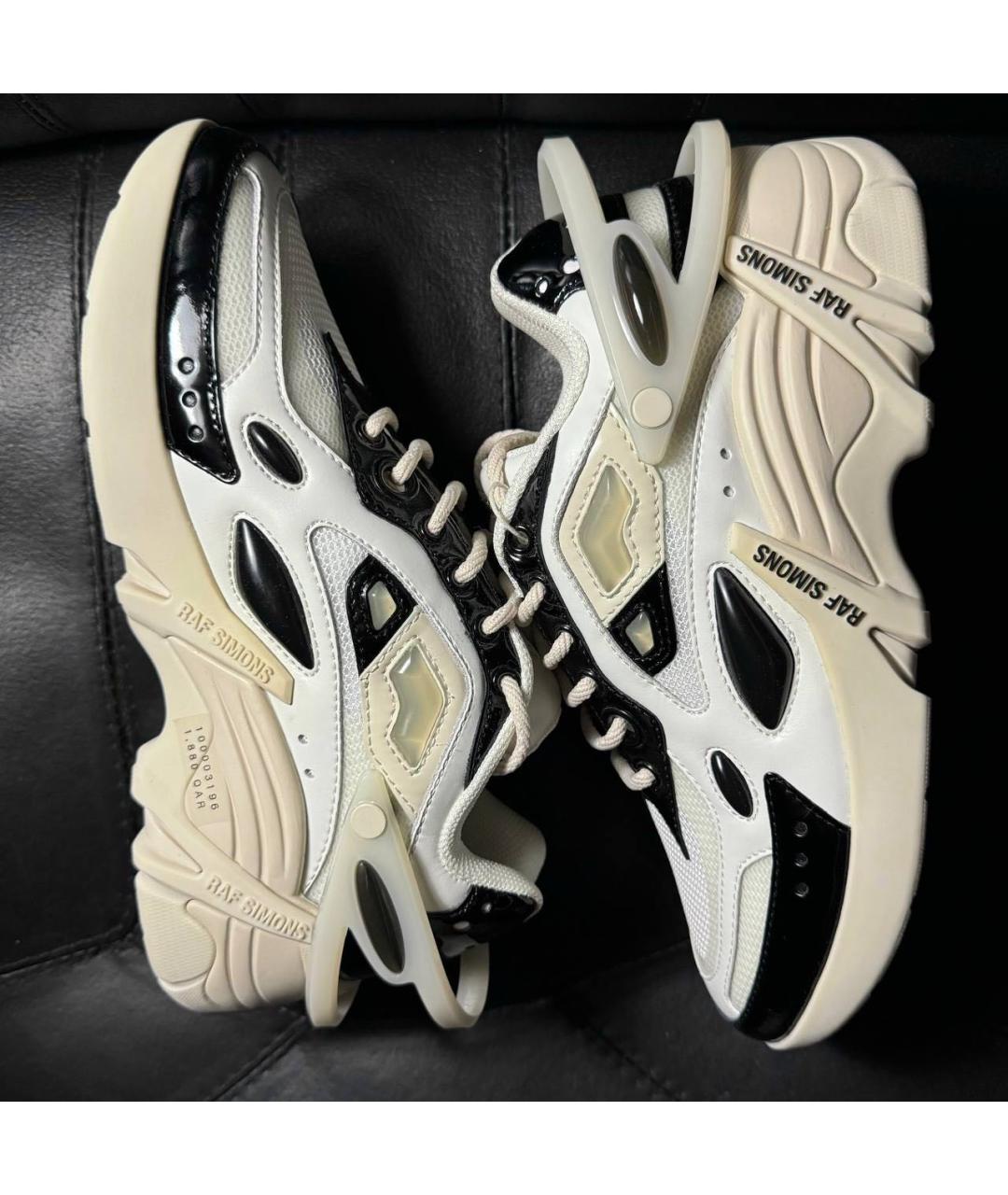 RAF SIMONS Белые текстильные низкие кроссовки / кеды, фото 7