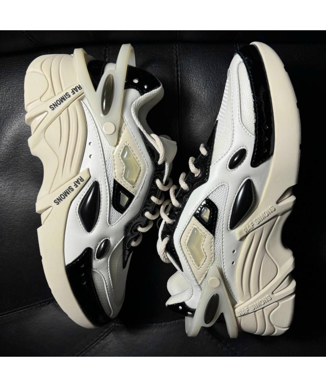 RAF SIMONS Белые текстильные низкие кроссовки / кеды, фото 4