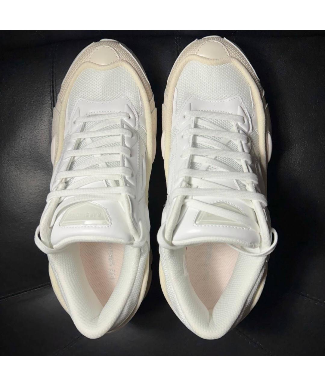 RAF SIMONS Белые текстильные низкие кроссовки / кеды, фото 7