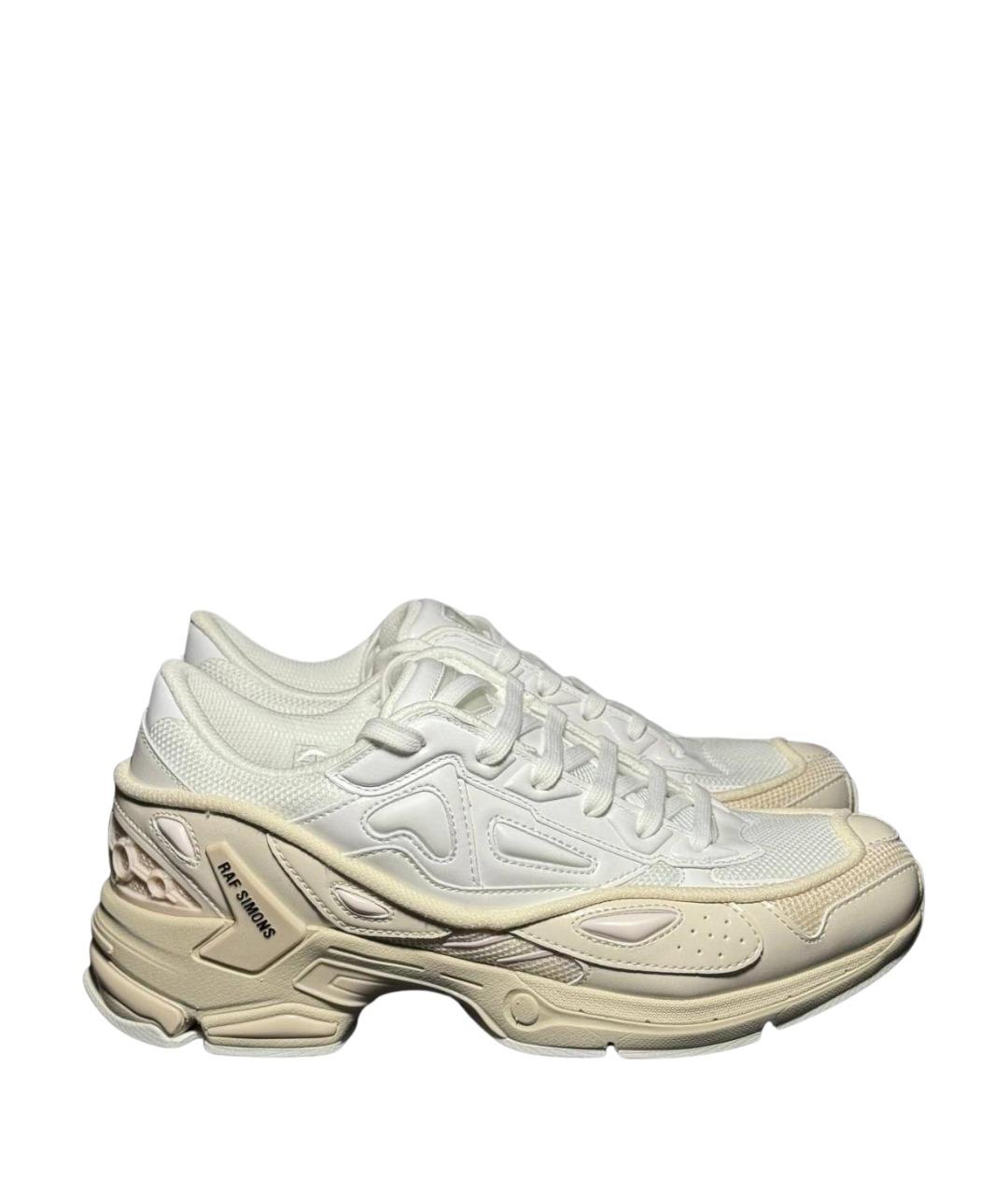 RAF SIMONS Белые текстильные низкие кроссовки / кеды, фото 1