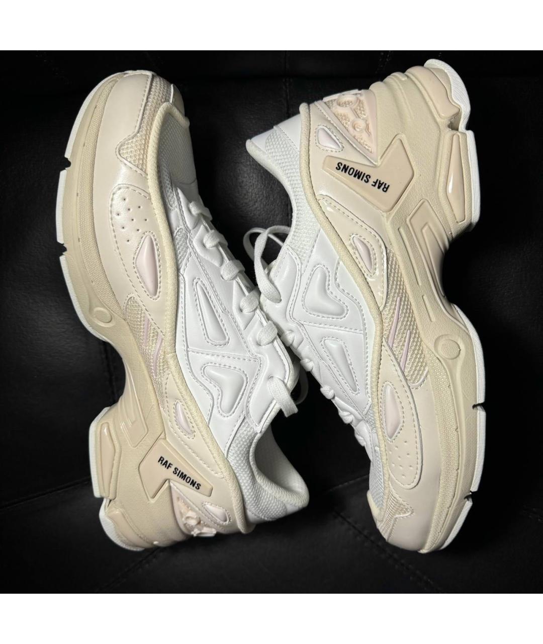 RAF SIMONS Белые текстильные низкие кроссовки / кеды, фото 5