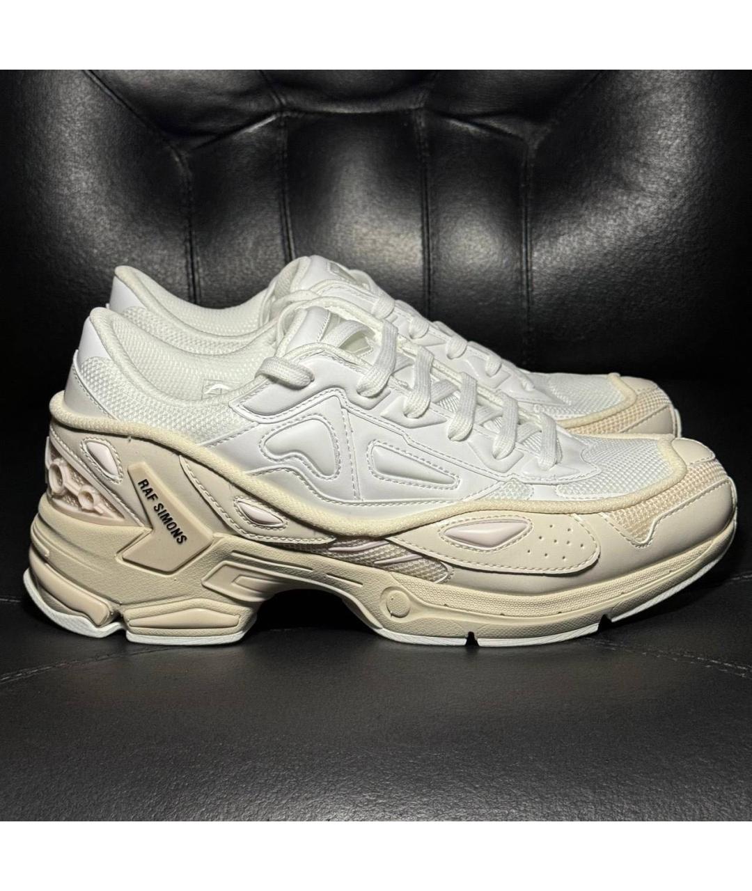 RAF SIMONS Белые текстильные низкие кроссовки / кеды, фото 9