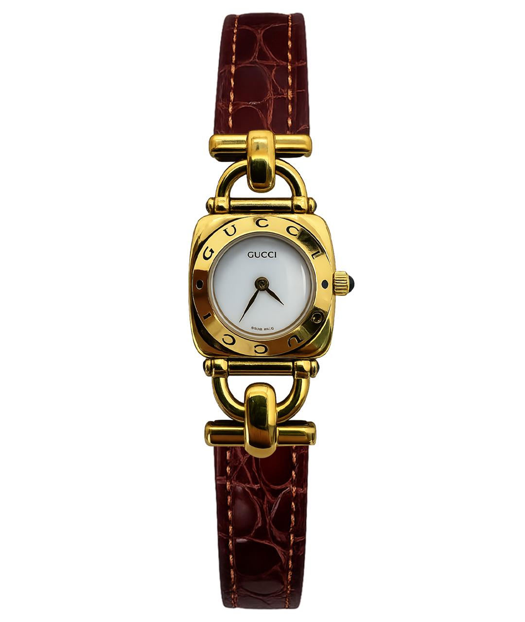 GUCCI Золотые металлические часы, фото 1