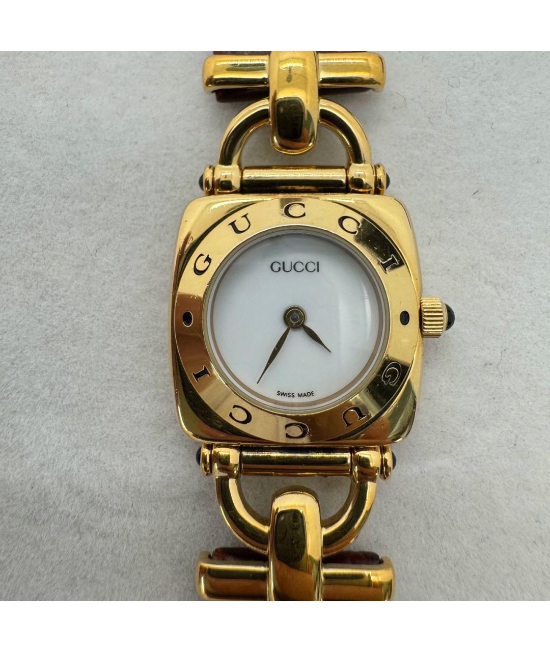 GUCCI Золотые металлические часы, фото 2