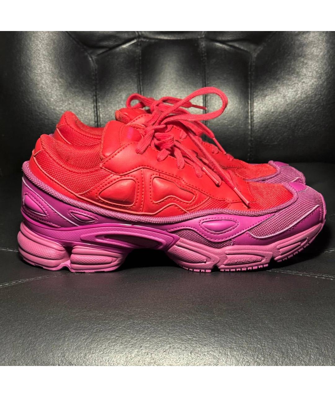 ADIDAS X RAF SIMONS Бордовые текстильные низкие кроссовки / кеды, фото 9