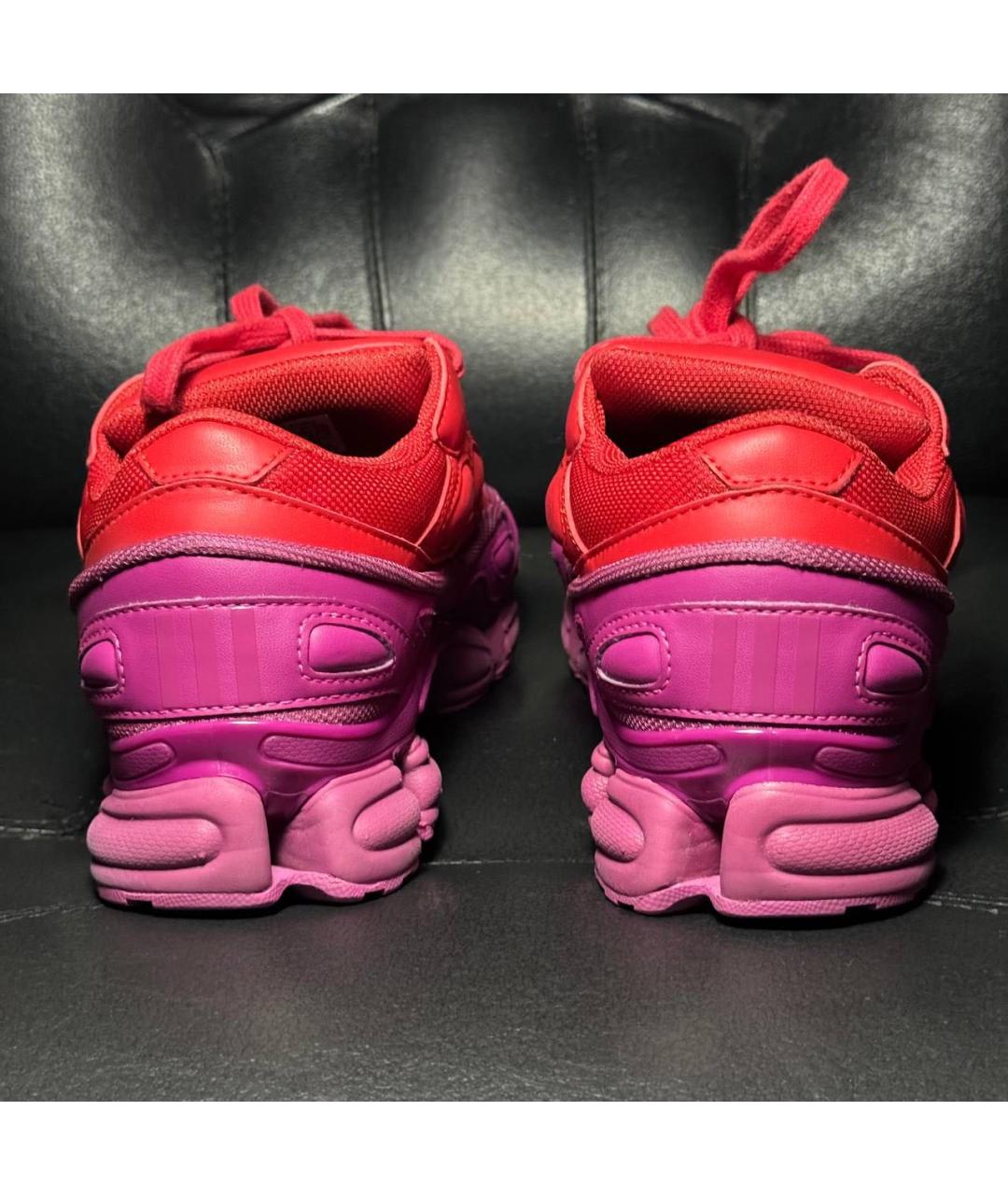 ADIDAS X RAF SIMONS Бордовые текстильные низкие кроссовки / кеды, фото 2