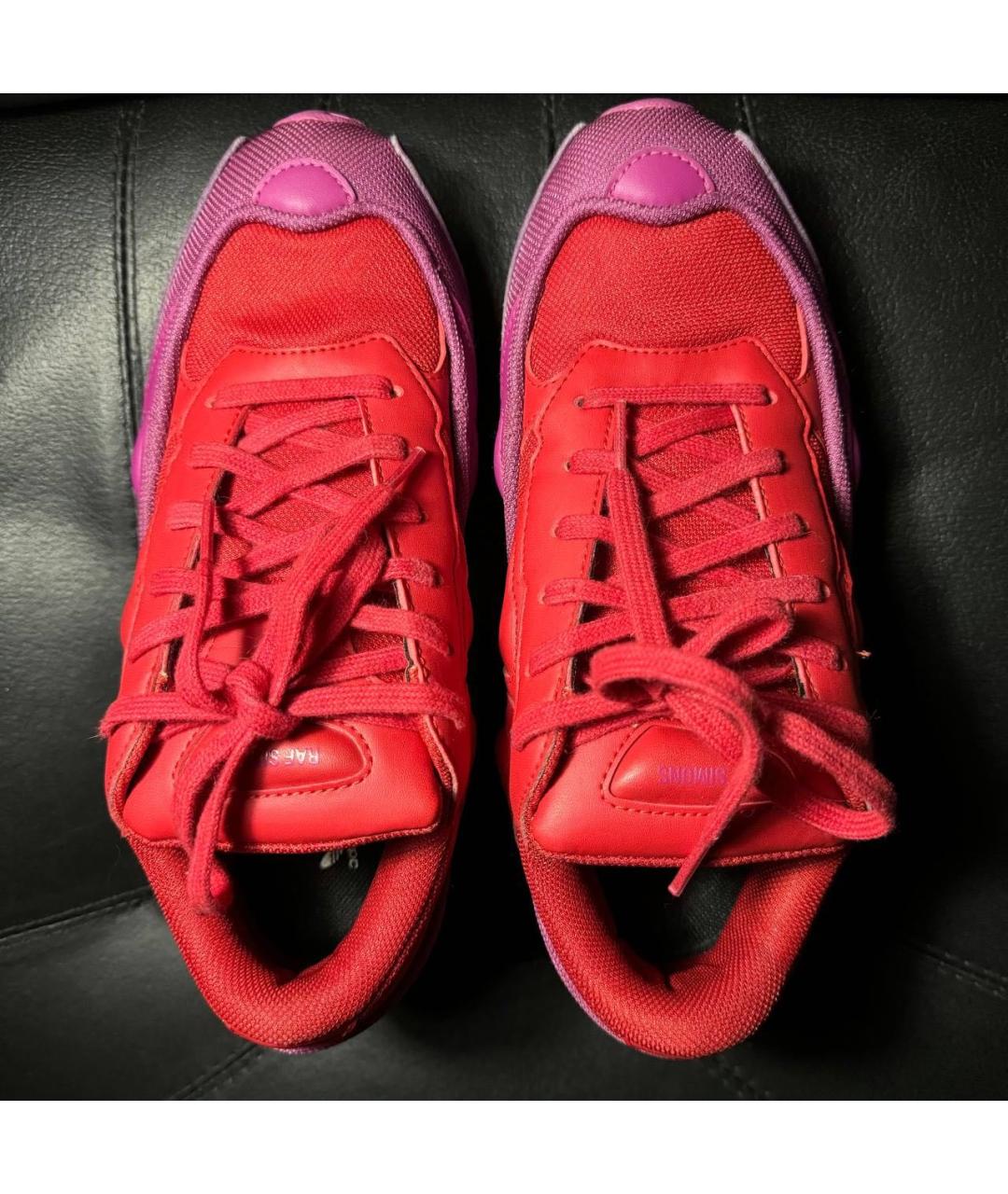 ADIDAS X RAF SIMONS Бордовые текстильные кроссовки, фото 8