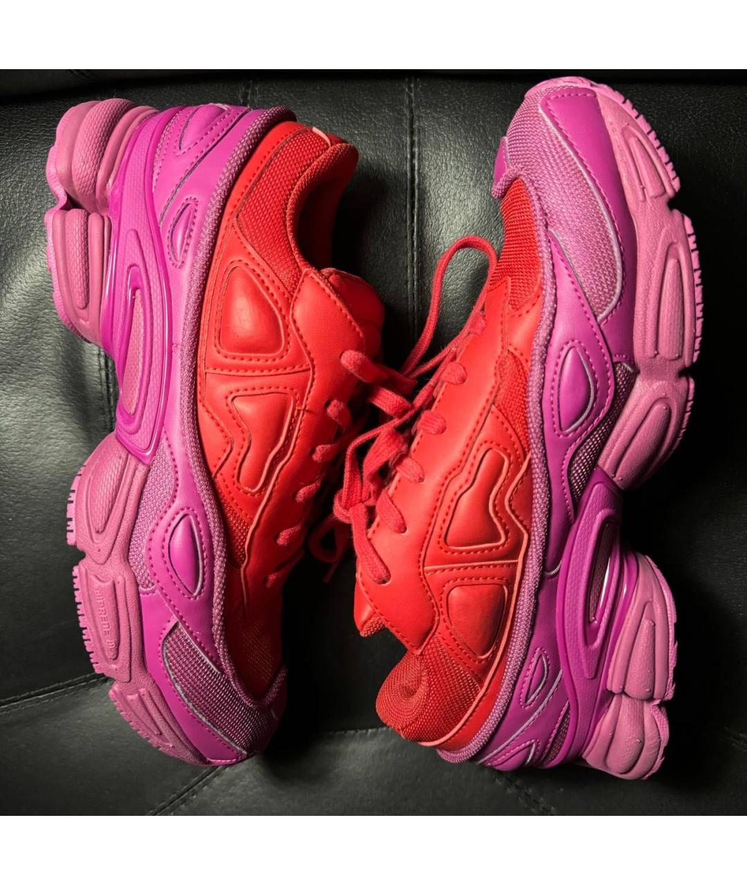 ADIDAS X RAF SIMONS Бордовые текстильные кроссовки, фото 4