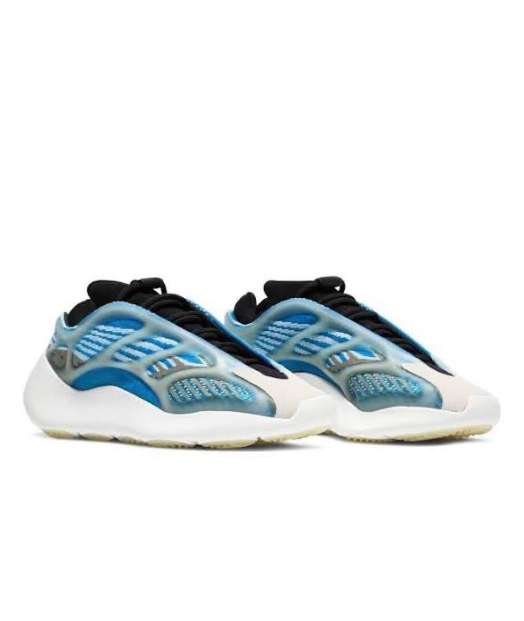 ADIDAS YEEZY Голубые резиновые низкие кроссовки / кеды, фото 2