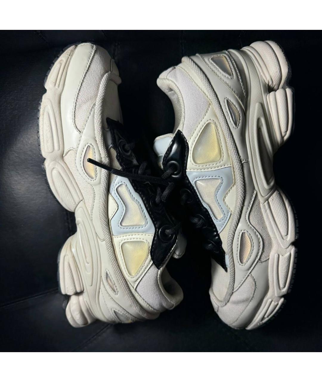 ADIDAS X RAF SIMONS Белые текстильные низкие кроссовки / кеды, фото 4