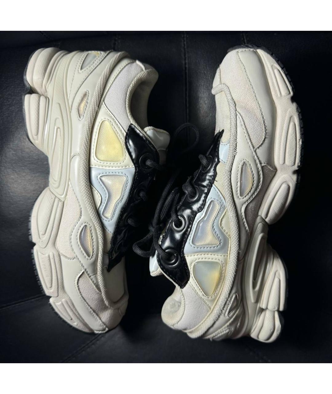 ADIDAS X RAF SIMONS Белые текстильные низкие кроссовки / кеды, фото 5