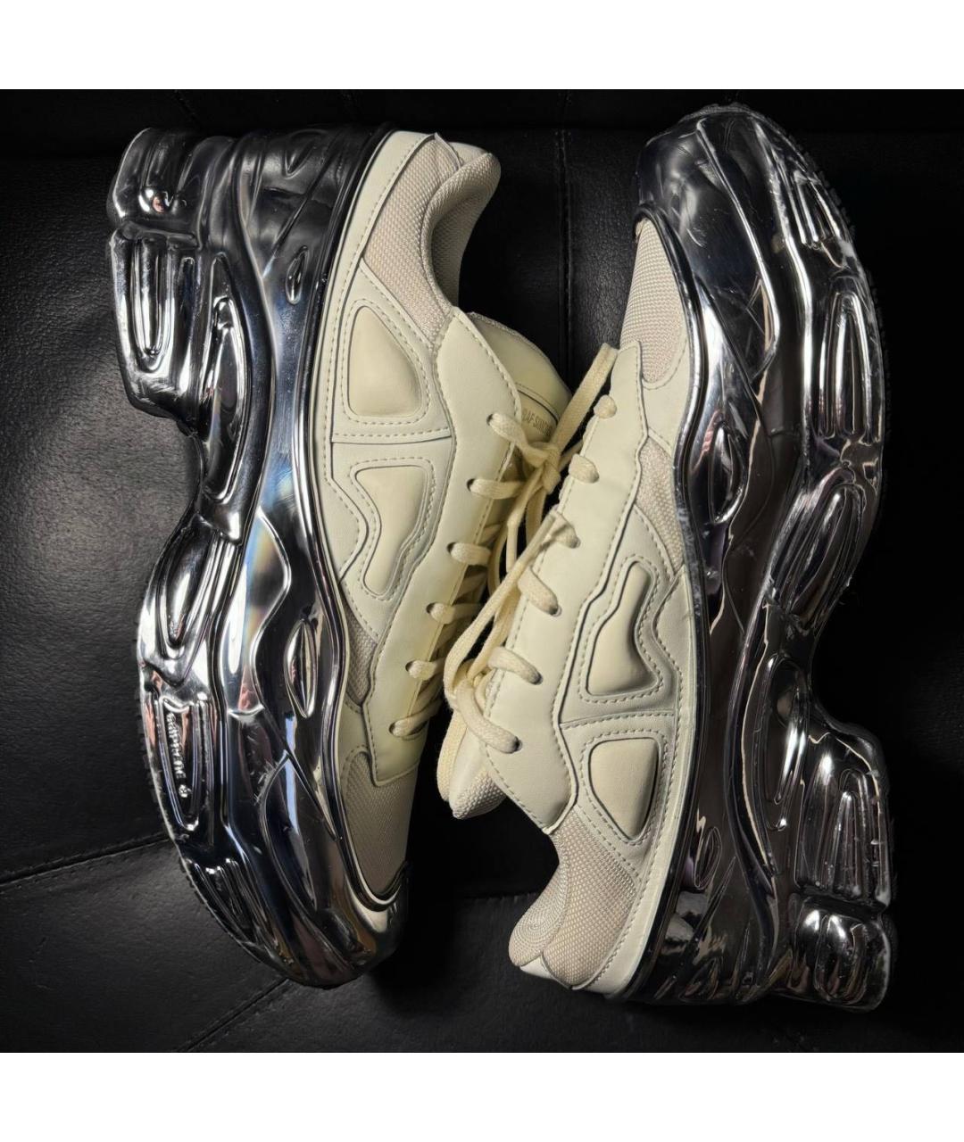 RAF SIMONS Белые текстильные низкие кроссовки / кеды, фото 5