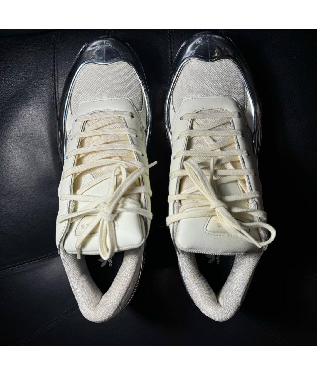 RAF SIMONS Белые текстильные низкие кроссовки / кеды, фото 7