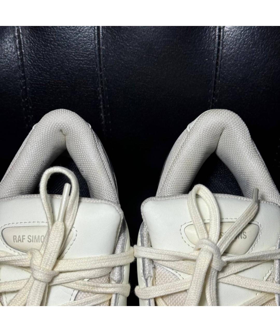 RAF SIMONS Белые текстильные низкие кроссовки / кеды, фото 8