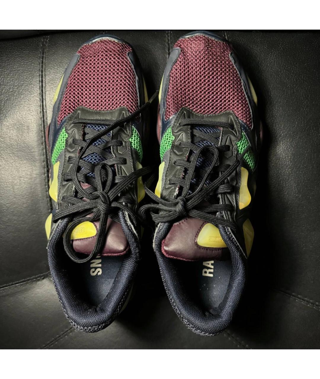 ADIDAS X RAF SIMONS Черные текстильные низкие кроссовки / кеды, фото 7