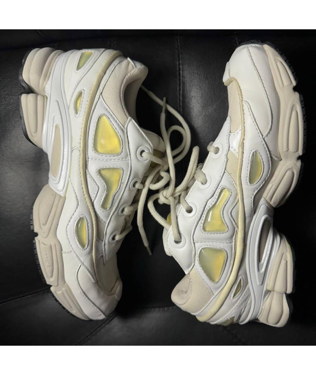 ADIDAS X RAF SIMONS Белые кожаные низкие кроссовки / кеды, фото 4