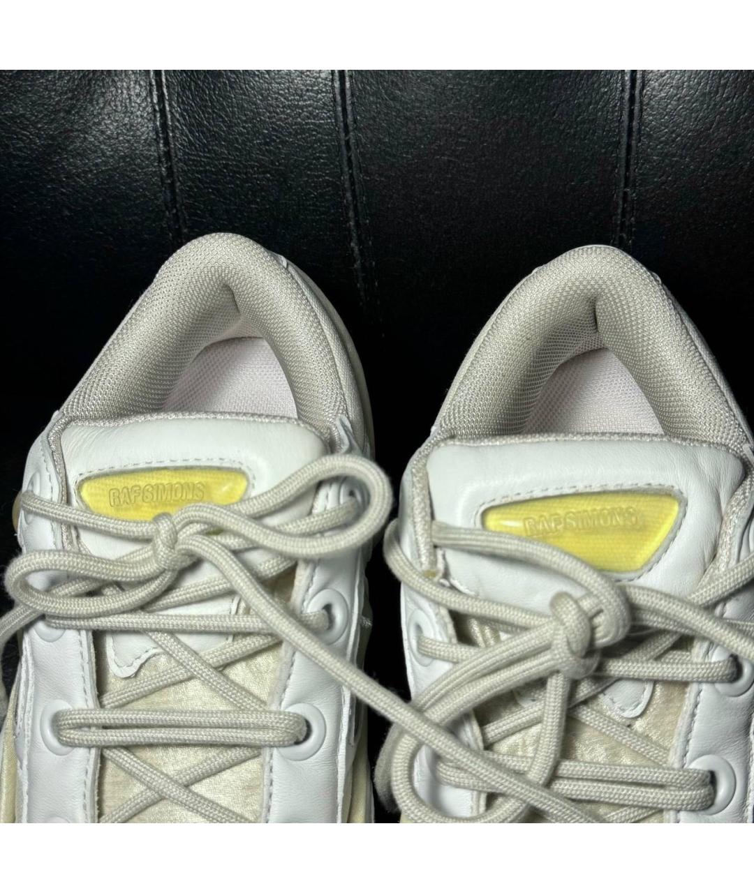 ADIDAS X RAF SIMONS Белые кожаные низкие кроссовки / кеды, фото 8