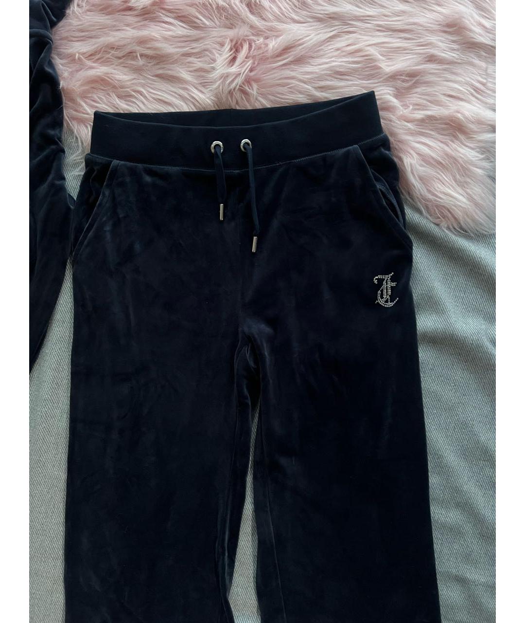 JUICY COUTURE Темно-синий велюровый спортивные костюмы, фото 7