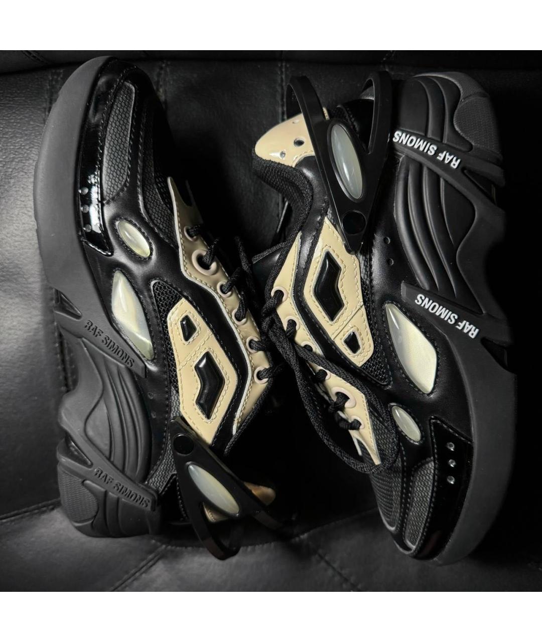 RAF SIMONS Черные текстильные кроссовки, фото 4