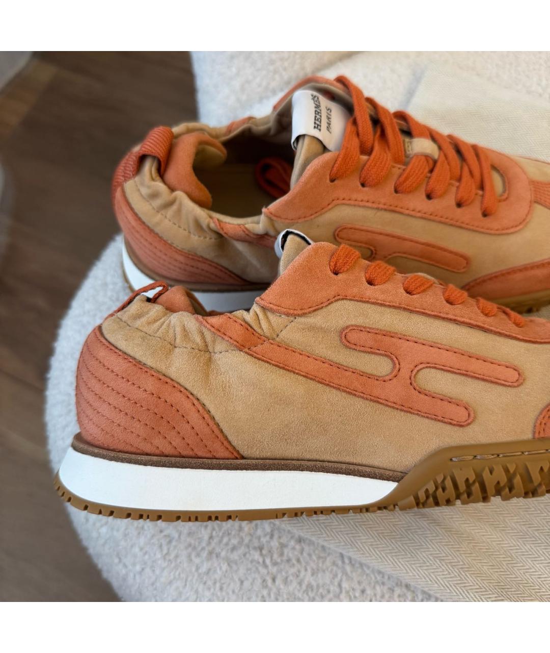 HERMES Оранжевое кроссовки, фото 3