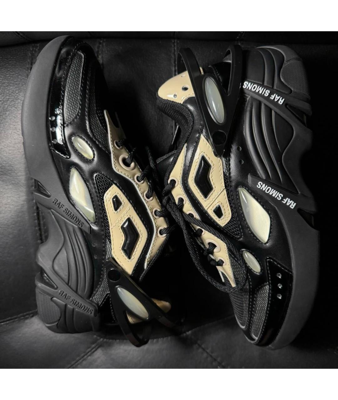 RAF SIMONS Черные текстильные кроссовки, фото 4