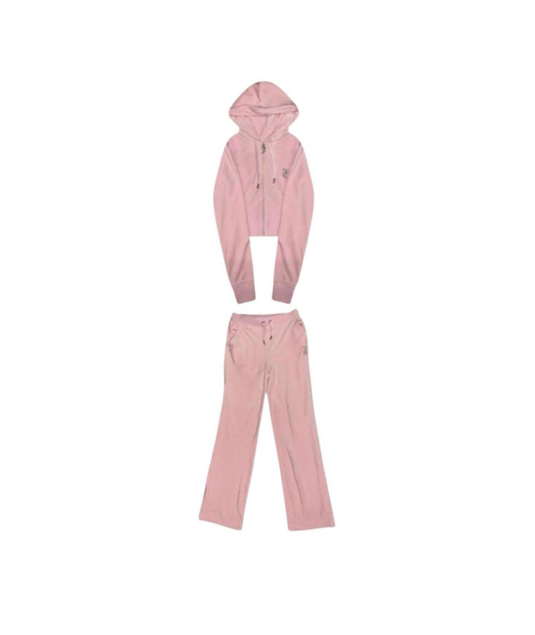JUICY COUTURE Розовый велюровый спортивные костюмы, фото 9