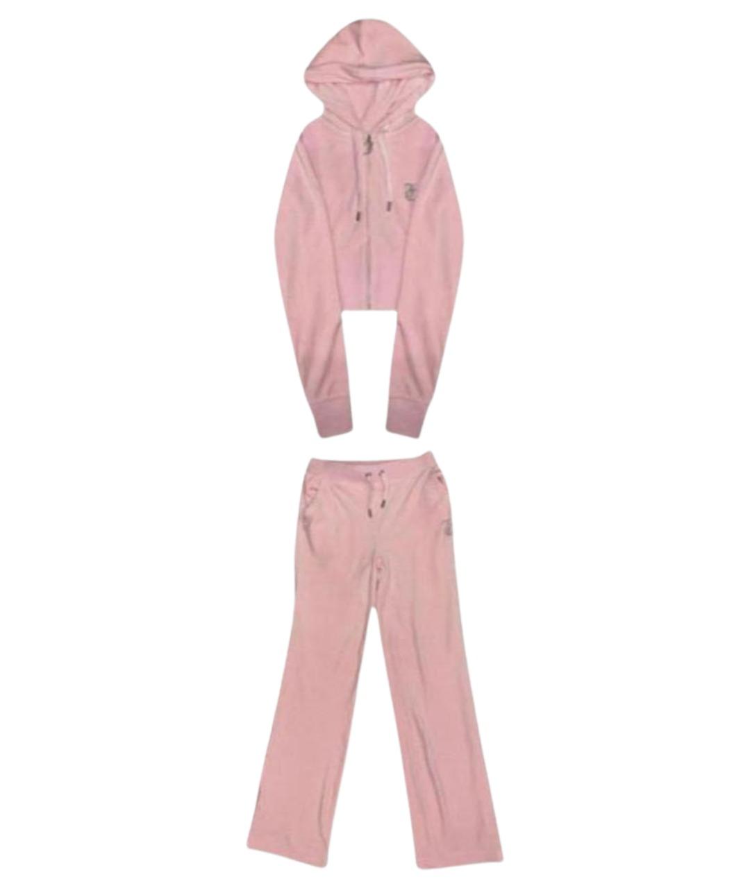 JUICY COUTURE Розовый велюровый спортивные костюмы, фото 1