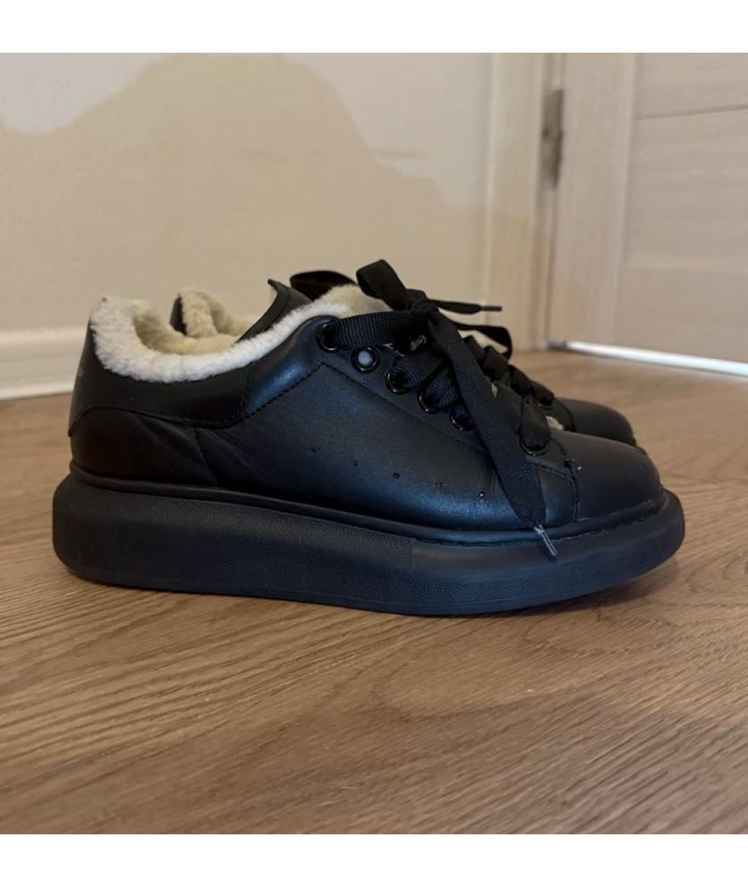 MCQ ALEXANDER MCQUEEN Черные кожаные кроссовки, фото 7