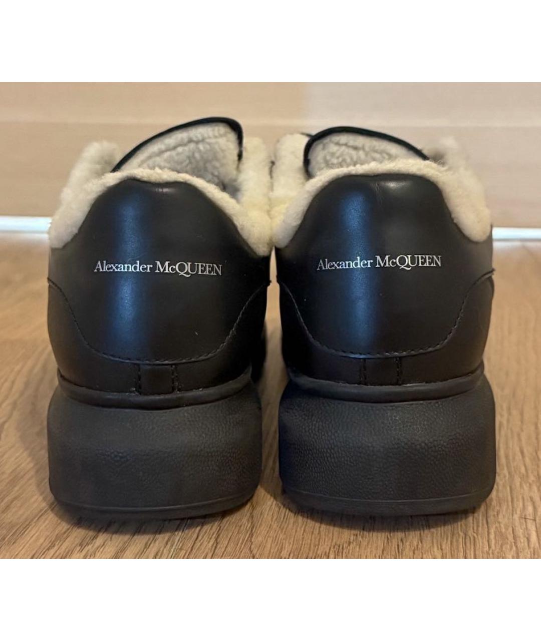 MCQ ALEXANDER MCQUEEN Черные кожаные кроссовки, фото 4