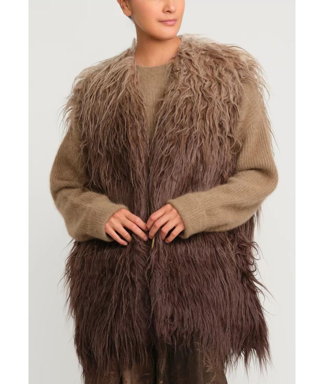 UMA WANG Бежевый шерстяной жилет, фото 2