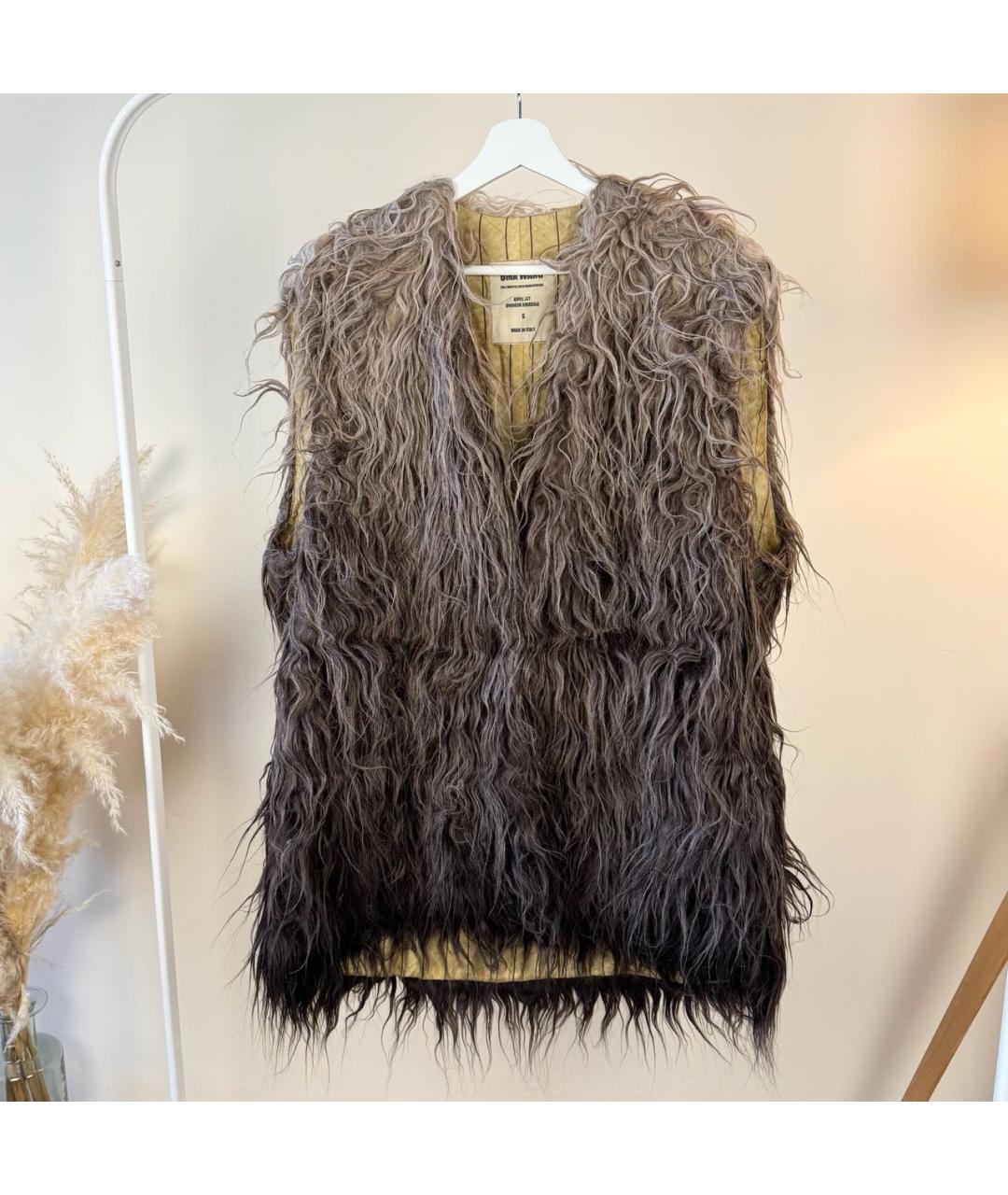 UMA WANG Бежевый шерстяной жилет, фото 9