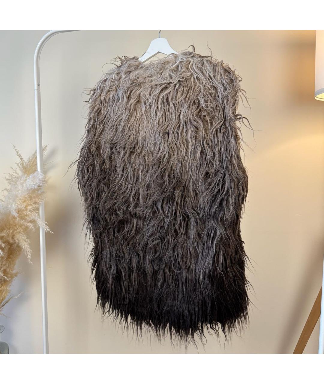 UMA WANG Бежевый шерстяной жилет, фото 5