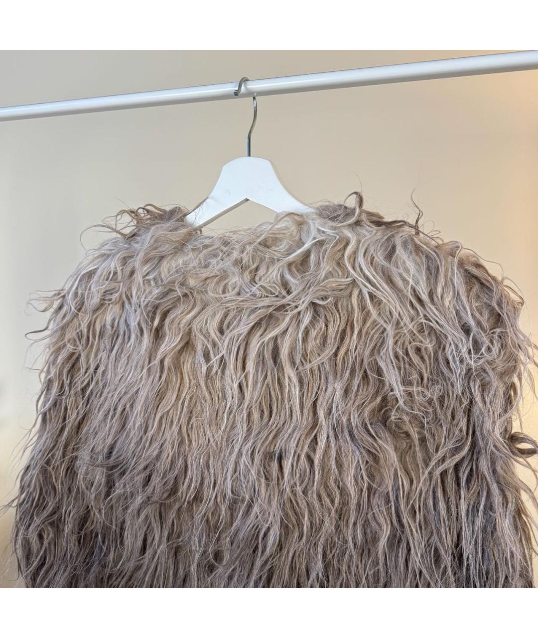 UMA WANG Бежевый шерстяной жилет, фото 6